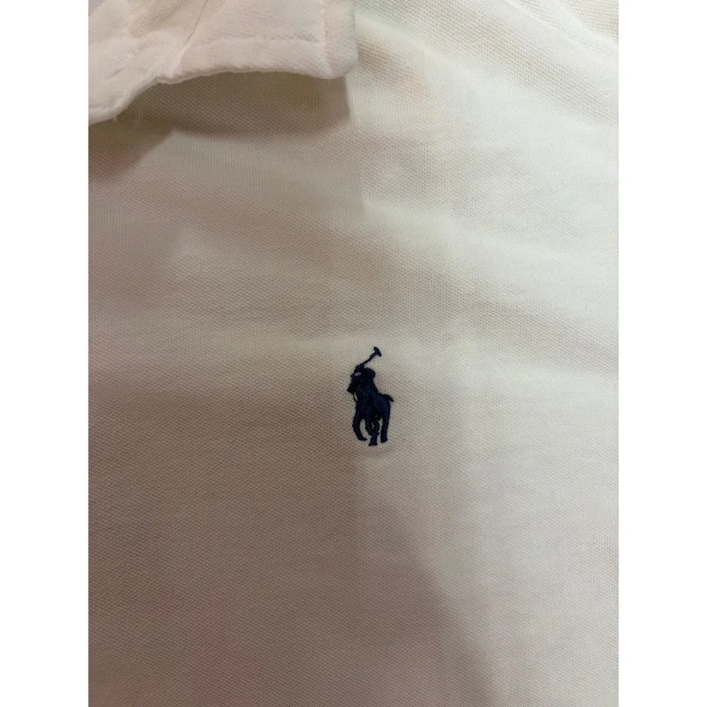 Polo Ralph Lauren Mens White Featherweight Mesh Short Sleeve Polo Shirt Large